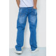 Джинси чоловічі з потертостями, колір блакитний, 244R22-783