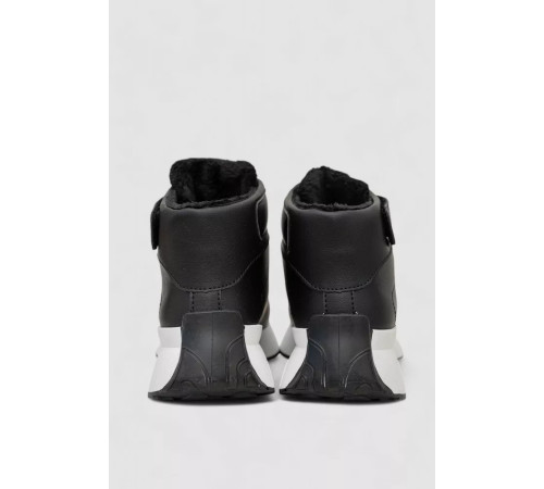 Черевики зимові жіночі на хутрі, колір чорно-білий, 248RXM25