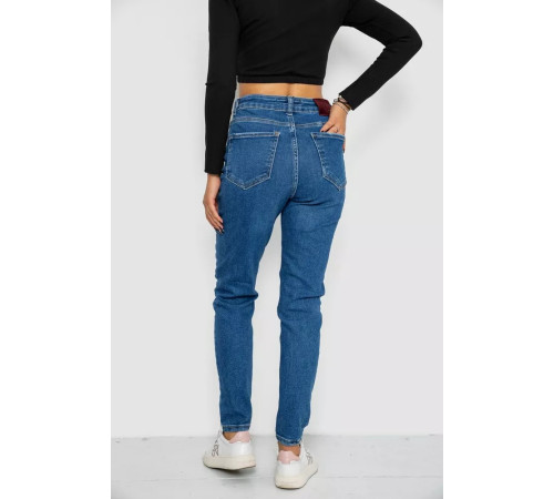 Джинсы женские Mom-fit стрейч, цвет синий, 244R1134