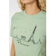 Женская футболка с принтом, цвет оливковый, 241R132.