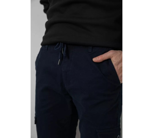 Джоггери чоловічі однотонні, колір темно-синій, 244RTE915