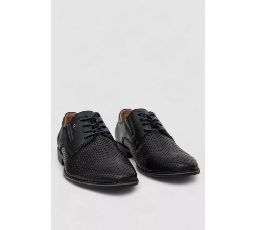 Туфли мужские с перфорацией, цвет темно-синий, 243RC301.