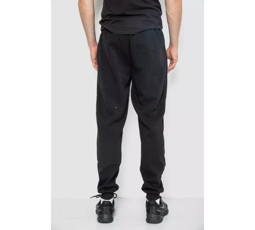 Спортивні штани чоловічі на флісі, колір чорний, 244R4643