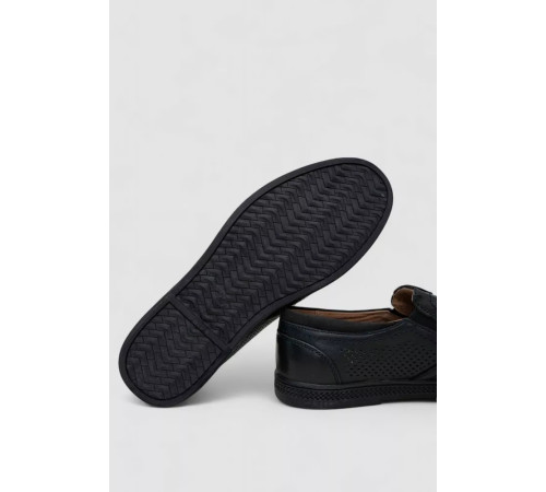 Туфли мужские с перфорацией, цвет темно-синий, 243RB1583.