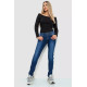 Джинсы женские с потертостями, цвет синий, 244RA602.