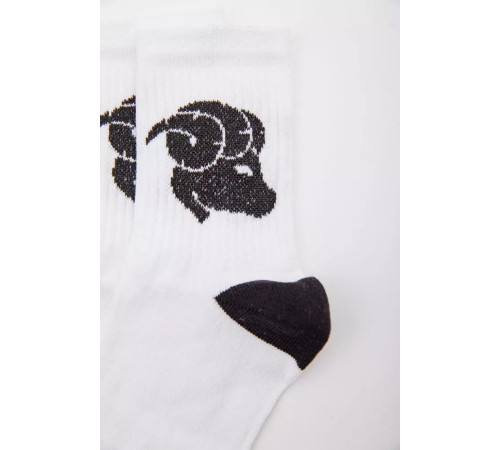 Білі жіночі шкарпетки з малюнком 172R916
