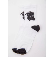 Білі жіночі шкарпетки з малюнком 172R916
