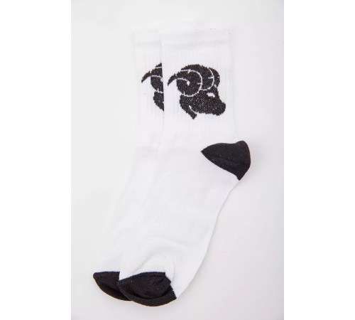Білі жіночі шкарпетки з малюнком 172R916