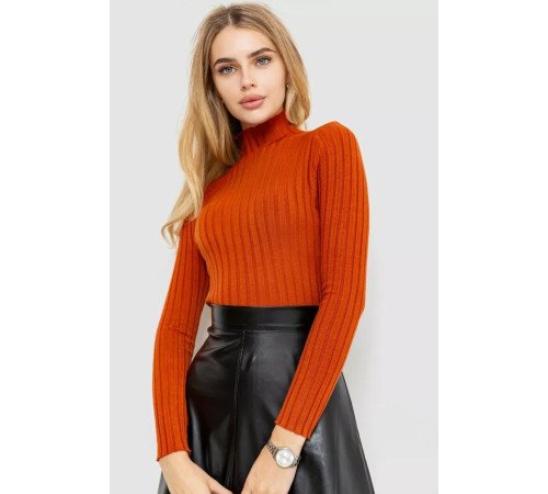 Гольф женский базовый, цвет терракотовый, 204R040.