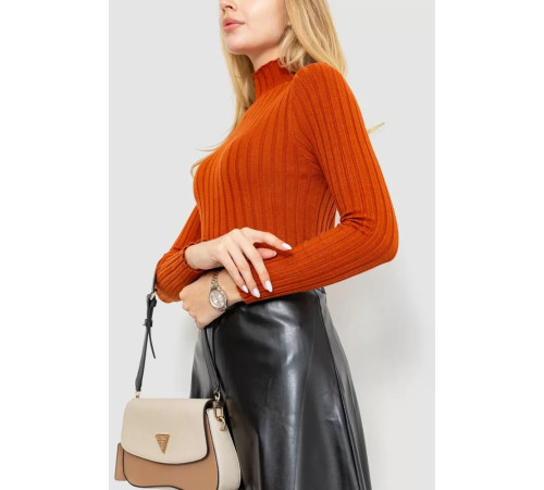 Гольф женский базовый, цвет терракотовый, 204R040.