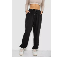 Штани жіночі катонові, колір чорний, 244RLE-071