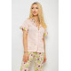 Жіноча піжама з принтом, колір персиковий, 243R7091