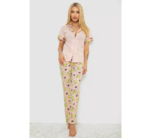Женская пижама с принтом, цвет персиковый, 243R7091.