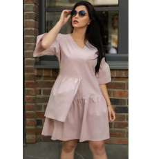 Сукня вільного крою, пудрового кольору, 183R0050