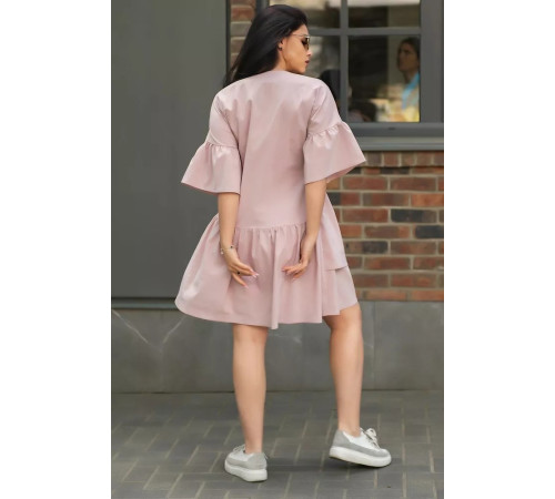 Сукня вільного крою, пудрового кольору, 183R0050