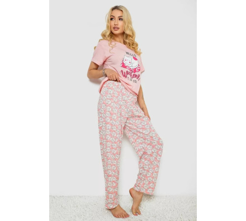 Пижама женская, цвет персиковый, 243R50536