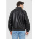 Куртка мужская кожаная, цвет черный, 244R717