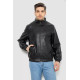 Куртка мужская кожаная, цвет черный, 244R717