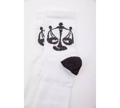 Жіночі білі шкарпетки з принтом 167R520-2