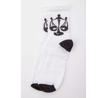 Жіночі білі шкарпетки з принтом 167R520-2