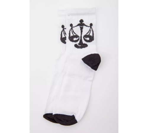 Жіночі білі шкарпетки з принтом 167R520-2