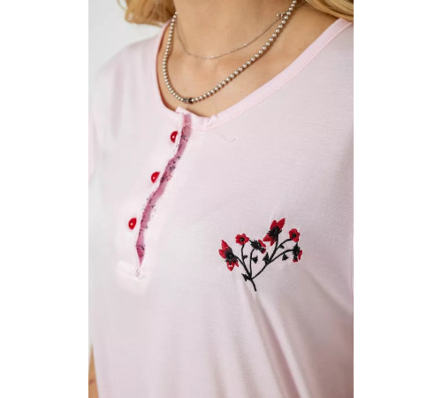 Піжама жіноча з принтом, колір рожевий, 243R6921