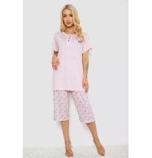 Женская пижама с принтом, цвет розовый, 243R6921