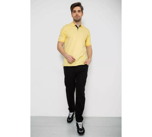 Поло мужское однотонное, цвет желтый, 244R2123