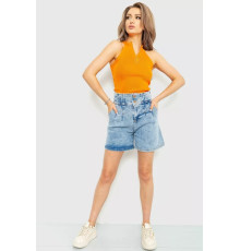 Майка-топ женская укороченная, цвет оранжевый, 204R010