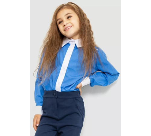 Блузка ошатна для дівчаток, колір темно-блакитний, 172R099