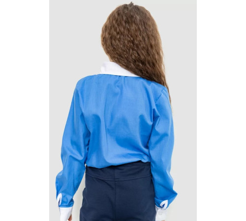 Блузка ошатна для дівчаток, колір темно-блакитний, 172R099