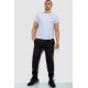 Спорт брюки мужские двунитка, цвет черный, 244R41298