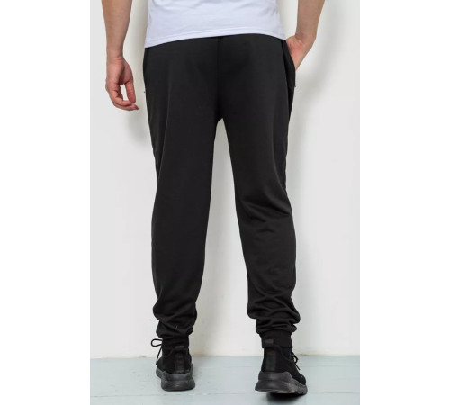 Спорт брюки мужские двунитка, цвет черный, 244R41298