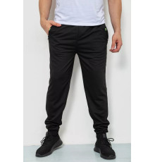 Спорт штани чоловічі двонитка, колір чорний, 244R41298