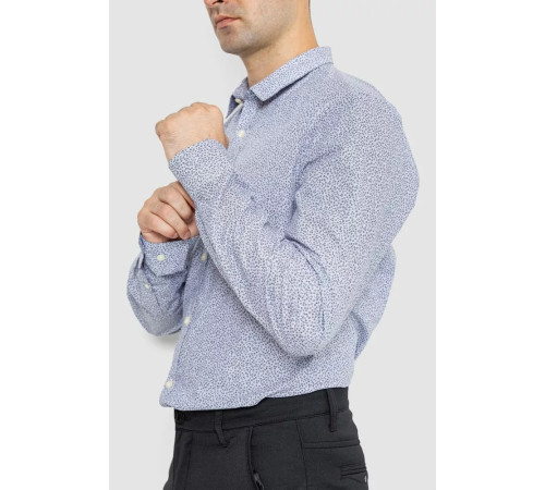 Сорочка чоловіча котонова повсякденна, колір молочно-сірий, 247R420