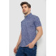 Сорочка чоловіча з принтом, колір джинс, 214R806