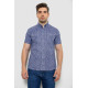 Сорочка чоловіча з принтом, колір джинс, 214R806