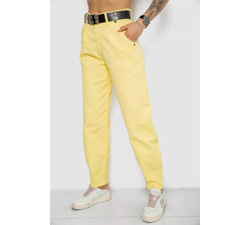 Джинсы женские баллоны, цвет желтый, 182R00314.