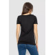 Футболка жіноча з принтом, колір чорний, 244R501