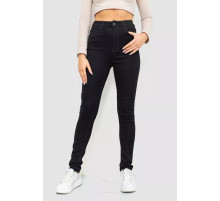 Джинси жіночі стрейч 214R1443, колір чорний, 214R1433