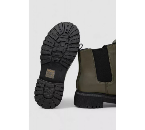 Черевики жіночі зимові на хутрі челсі, колір зелений, 248RTM29