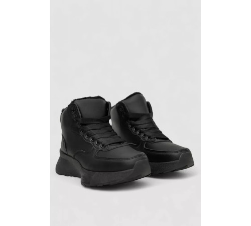 Кросівки жіночі зимові на хутрі, колір чорний, 248RXM19