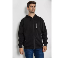 Кофта мужская на флисе с капюшоном 244R2563, цвет Черный