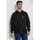 Кофта мужская на флисе с капюшоном 244R2563, цвет Черный
