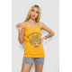 Женская пижама с принтом, цвет желтый, 238R3119.