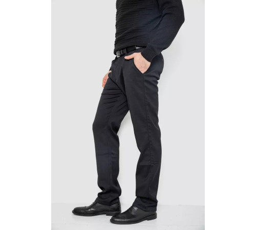 Брюки мужские классические на флисе, цвет черный, 244R305-1.