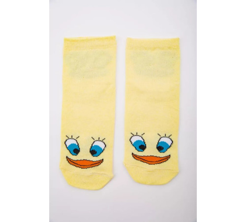 Жовті жіночі шкарпетки, з принтом, середньої довжини, 167R337