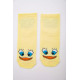 Жовті жіночі шкарпетки, з принтом, середньої довжини, 167R337