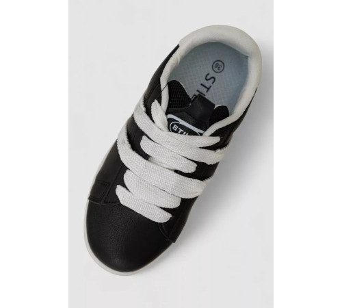 Кросівки жіночі шкіра, колір чорно-білий, 248RJH900-1