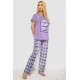 Піжама жіноча з принтом, колір бузковий, 243R2093-4
